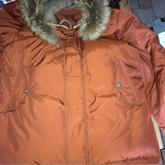 Cole Haan Down Filled Anorak 100% Raccoon Fur Removable Hood Parka Coat … - Picture 9 of 14